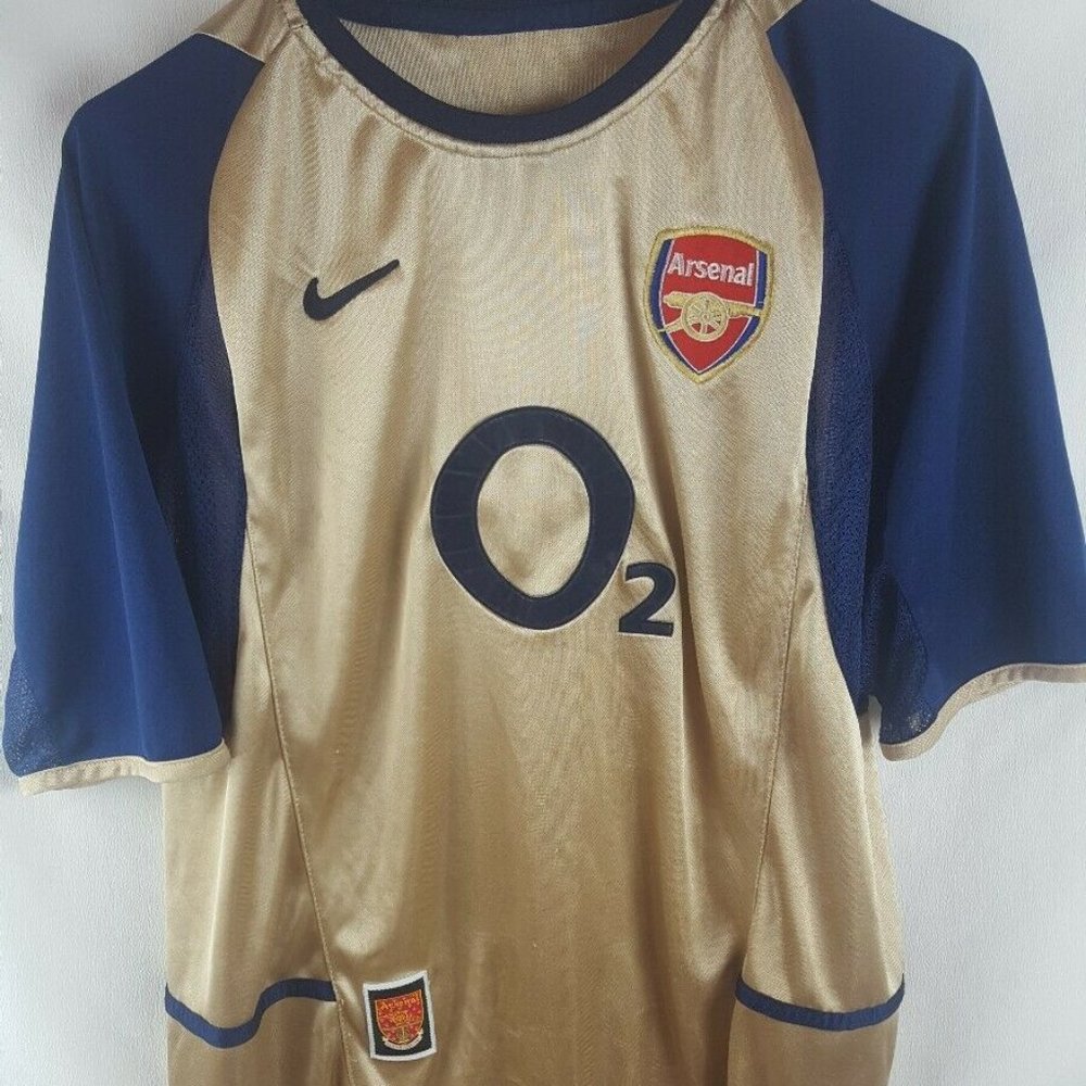 Nike Arsenal O2 Jersey Gold Blue Soccer Jersey